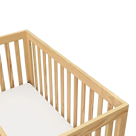 Storkcraft Beckett 3-in-1 Convertible Crib (Natural) – Converts from Baby Crib to Toddler Bed and Daybed, Fits Standard Full-Size Crib Mattress, Adjustable Mattress Support Base