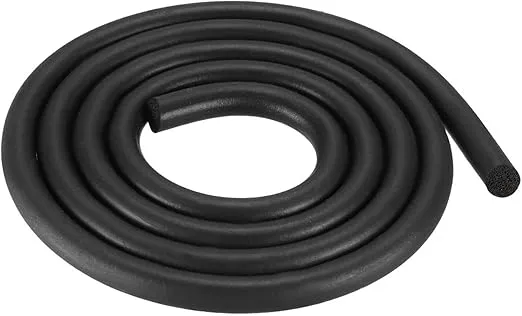 uxcell Foam Rubber Weather Seal Strip, 8mm(5/16") Diameter 6 Meters (19.69Ft) Long Round EPDM Rubber for DIY Gasket, Warehouse, Pads, Foam Tubing, Crafts