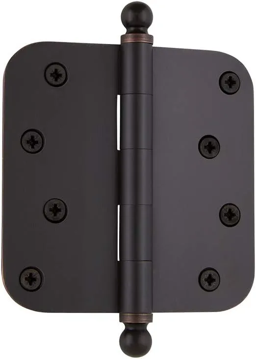 Nostalgic Warehouse Ball-Tip Residential Door Hinge with Radius Corner