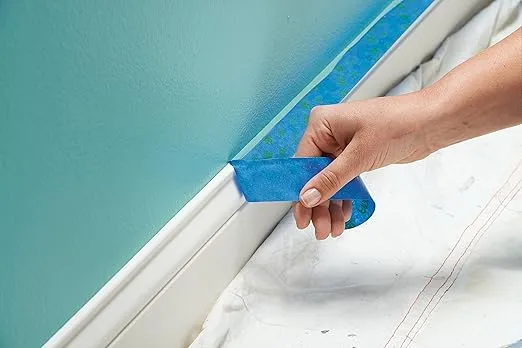 ScotchBlue Sharp Lines Multi-Surface Painter's Tape, 1.88 Inches x 60 Yards, Blue, Paint Tape Protects Surfaces and Removes Easily, Edge-Lock Painting Tape for Indoor and Outdoor Use (2093EL-48E)