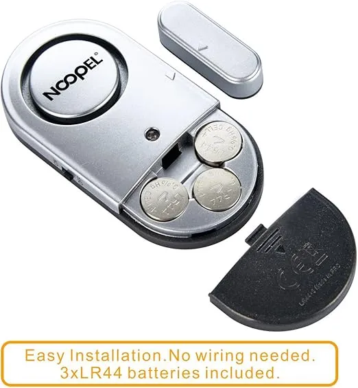 Door Alarms When Opened, 4 Pack Noopel 120DB Loud Pool Alarms for Doors, Window Alarm Sensors for Kids Safety, Burglar Entry Alert for Home Security