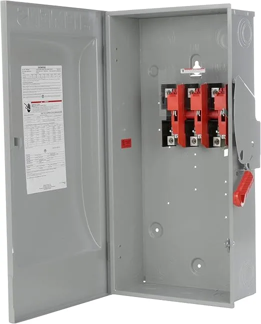 SIEMENS HNF364 200-Amp, 3 Pole, 600-volt, 3 Wire, Non-Fused Heavy Duty, Type 1, COLOR