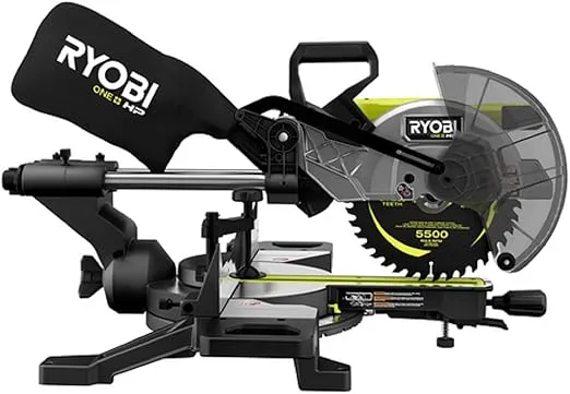 RYOBI 18V ONE+ HP BRUSHLESS 10" SLIDING COMPOUND MITER SAW (Renewed)