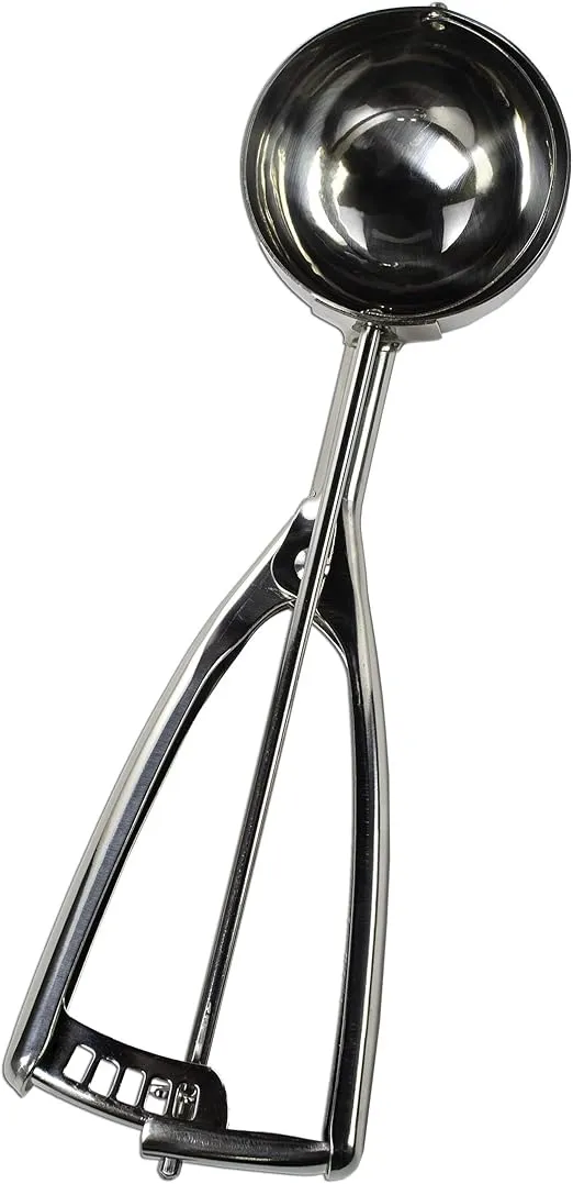 Fat Daddio's Stainless Steel Batter, Cookie Measuring Scoop, No. 12, 1/3 cup, Silver