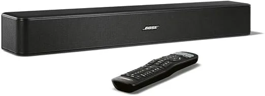 Bose Solo 5 TV Soundbar Sound System Sleek Slim Design Bluetooth Connectivity, Black (Renewed)