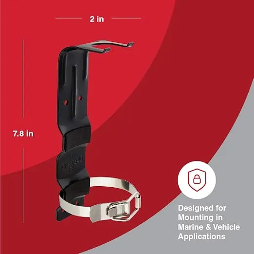 FIRST ALERT BRACKET2 Replacement Fire Extinguisher Bracket,Black
