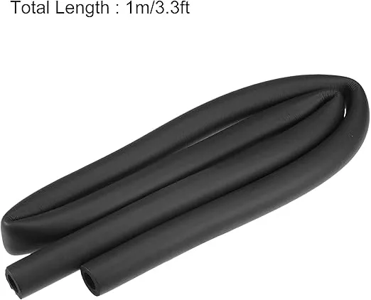 uxcell Foam Tubing for Handle Grip Support, Pipe Insulation, 14mm ID 24mm OD 1m Length Black