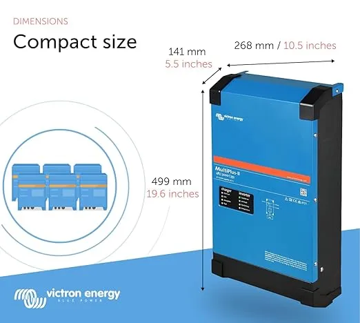 Victron Energy MultiPlus-II Pure Sine Wave Inverter Charger for 35 amp Battery, 120V, 3000VA 48-Volt