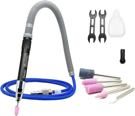 1/8" Micro Air Grinder, Pneumatic Micro Air Pencil Die Grinder Polishing Tool Kit for Polishing, Grinding, Drilling