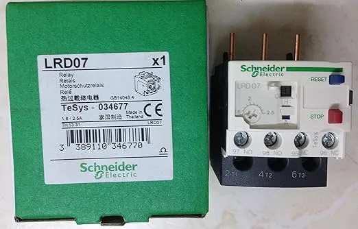 Square D. Company LRD07 1.6/2.5A Overload Relay