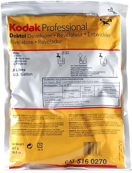 Kodak Professional Dektol Paper Developer | Powder - To Make 1 Gallon