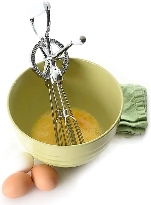 Norpro Egg Beater Classic Hand Crank Style 18/10 Stainless Steel Mixer 12 Inches