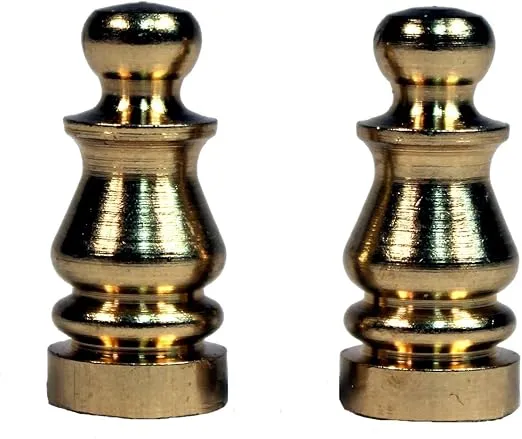 Creative Hobbies® ELY505 Solid Brass Finial for Lamp Shades, 1 Inch Tall -Pack of 2