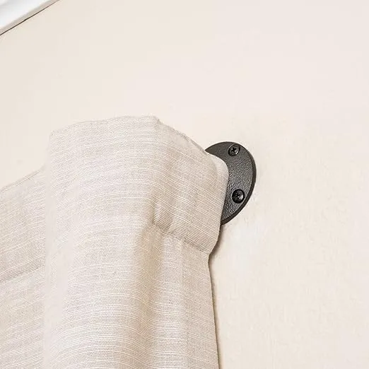 Decopolitan 5/8" Pipe Wrap Around Curtain Rod Set, 28 to 48 Inches, Dark Bronze