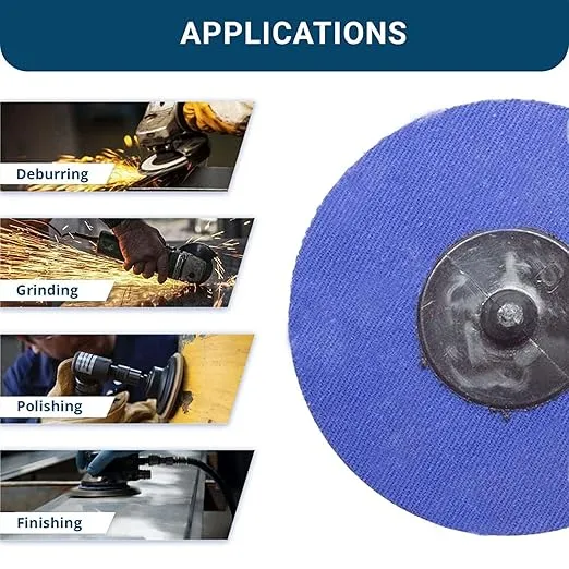 Benchmark Abrasives 3 Inch Sanding Discs Quick Change Zirconia - Sanding Discs Drill & Die Grinder Sanding Disc for Deburring Polishing Rust Remover for Metal Paint Stripper (25 Pack) - 40 Grit