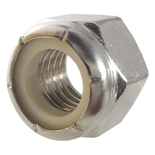 Nylon Insert Hex Lock Nuts - #12-24 (100-Pack) Stainless Steel 18-8, Plain Finish, Corrosion-Resistant, Durable Multi-Use Hardware Nuts - Secure Fastening with Hex Socket Drive