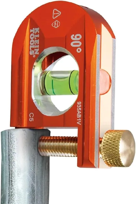 Klein Tools 935AB1V No-Dog Level, 2.5-Inch Conduit Bending Level, 1 Vial, ACCU-BEND Level Eliminates Dog-Legs in Offsets and Saddle Bends