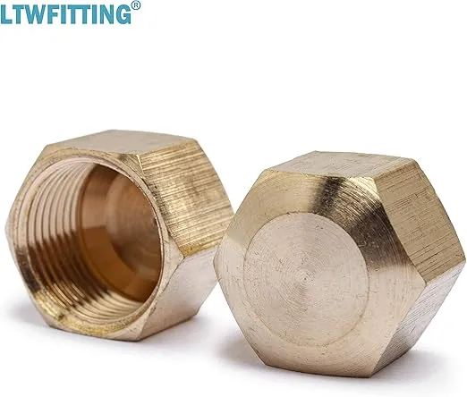 LTWFITTING 1/2-Inch Brass Compression Cap Stop Valve Cap,Brass Compression Fitting(Pack of 500)