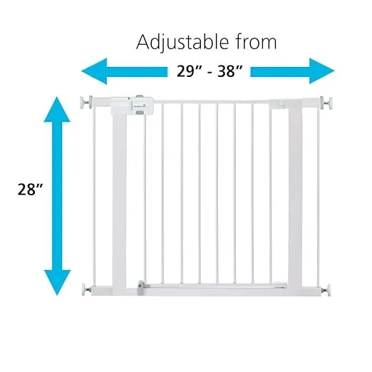 Safety 1st Easy Install 28" High Walk Thru Gate, Fits Between 29" and 38"