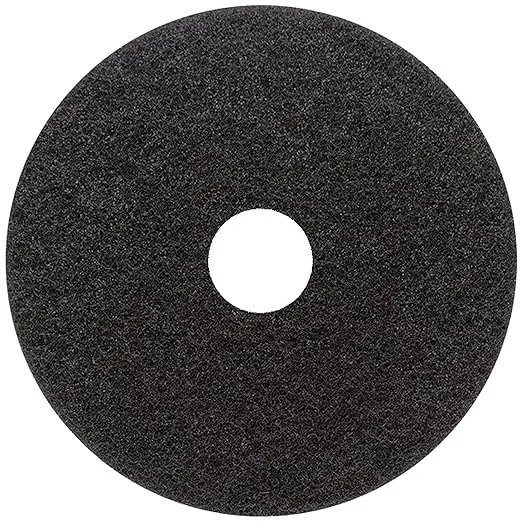 Floor Pads, f/Heavy-Duty Stripping, 18", 5/CT, Black