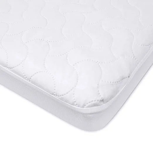 American Baby Company Waterproof Fitted Porta/Mini Crib Mattress Protector, Quilted and Noiseless Mini Crib Pad Cover, White, 38"x24"x5"