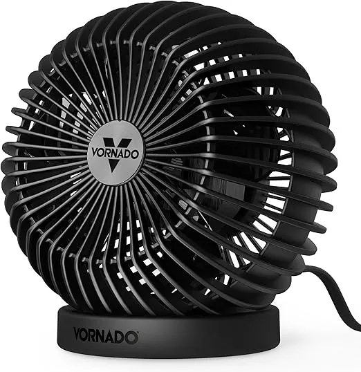 Vornado SPHERE Personal Fan, Small Desktop Globe Fan, Adjustable Fan with Electric Plug In, Quiet Fan for Bedside, Table Top, and Desk