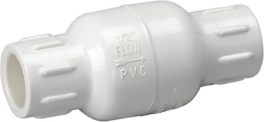 Homewerks VCKP40E5B PVC Schedule 40, 1-Inch in-Line Check Valve, x Solvent, 1 Inch, White