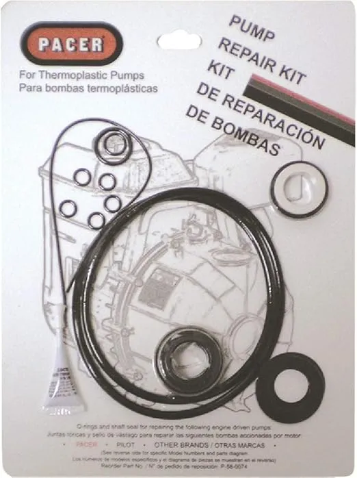 Pacer Pumps 58-0074 S Series EPDM Water Pump Shaft Seal Kit with Seal and O-Ring