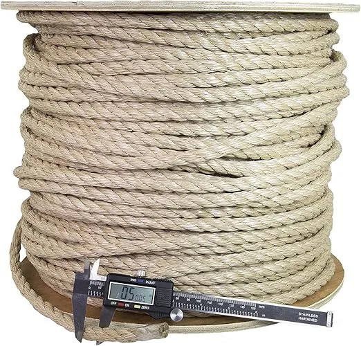 Ravenox Twisted UnManila Rope | (1/2-inch x 50-feet) | ProManila Polypropylene Cord for Indoor Outdoor Use | 3/16-in to 2-inch Diameter | for Landscaping, Tug of War, Marine, Projects and Tie-Downs