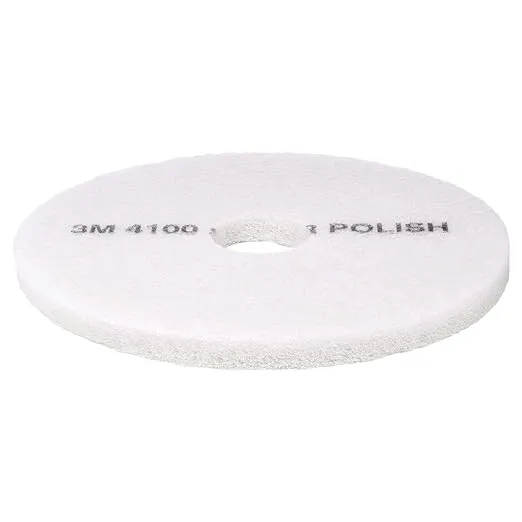 3M White Super Polish Pad 4100, 12 in