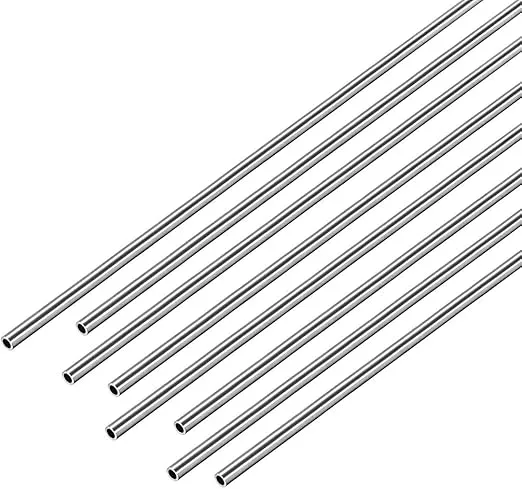uxcell 304 Stainless Steel Round Tubing 2mm OD 0.3mm Wall Thickness 250mm Length Seamless Straight Pipe Tube 8 Pcs