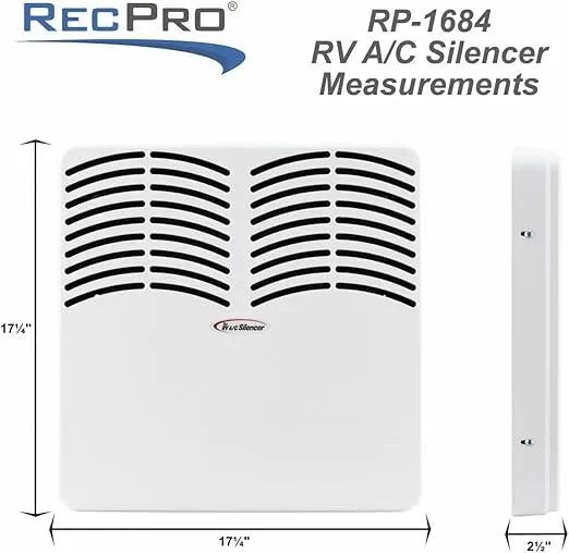 Wacko RV AC Silencer Kit | 17" x 2.25" | Noise Reduction | Compatible with GE and Dometic Air Conditioners | Made in USA