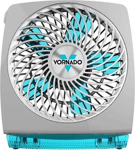 Vornado FIT Personal Air Circulator Fan with Fold-Up Design, Directable Airflow, Compact Size, Perfect for Travel or Desktop Use, Aqua