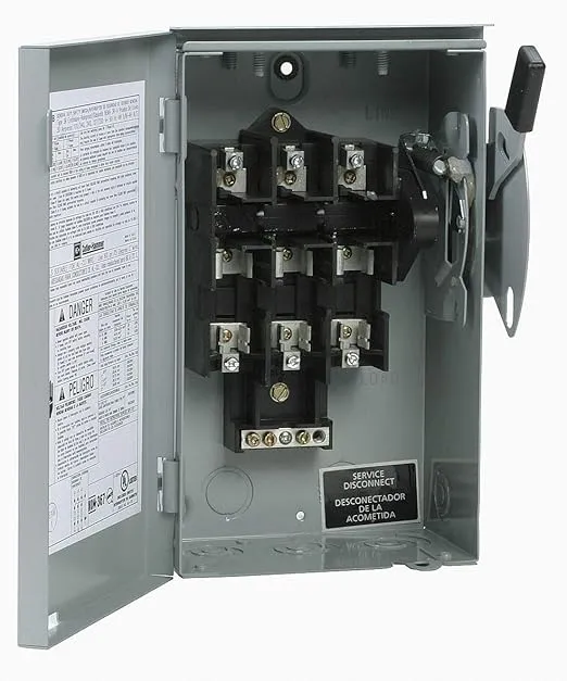 Eaton DG322NGB Safety Switch,240VAC,3PST,60 Amps AC