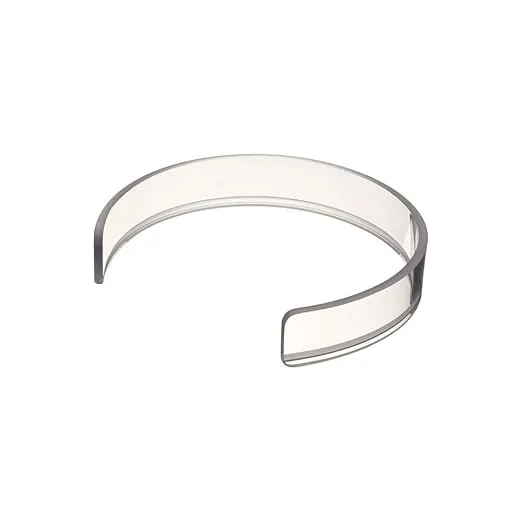 Sammons Preston Invisible Food Guard, Reusable Snap-On Plastic Ring Fits 8.5"-10" Plate, 1.25" High Crystal Clear Plastic Plate Ring, Kitchen Aid with Sure Fit to Prevent Spills, Dishwasher Safe Guard