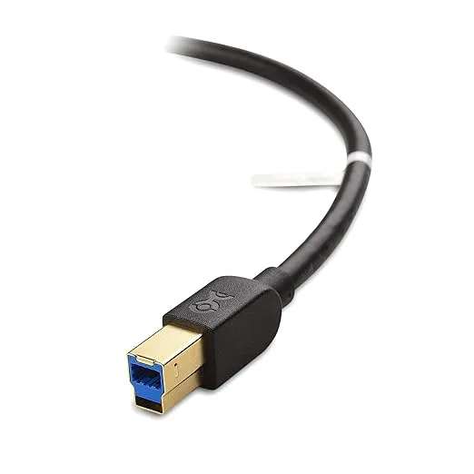 Cable Matters Long USB 3.0 Cable (USB 3 Cable, USB 3.0 A to B Cable) in Black, 10 ft