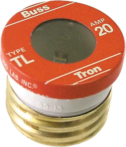 Bussman TL-20PK4 20 Amp Time Delay Plug Fuses 4 Count