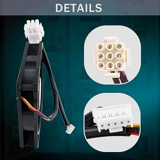 WR60X10358 Refrigerator Condenser Fan Motor Dc Upgarded Compatible with GE Refrigerator, Model CFE28TSHBSS, CFE29TSDASS, GNE26GSDDSS etc. DC13.6V 0.1A, WR60X10339