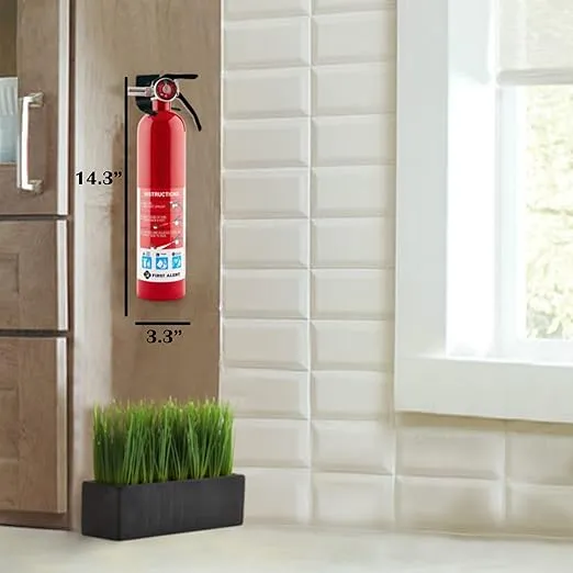 BRK First Alert FE1A10GR195 HOME1 Rechargeable Standard Home Fire Extinguisher UL Rated 1-A:10-B:C Pack of 4 Includes Wholesalehome Cleaning Cloth