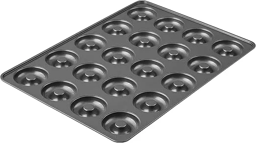 Wilton Perfect Results Non-Stick Donut Pan , 20-Cavity Donut Baking Pan, Steel