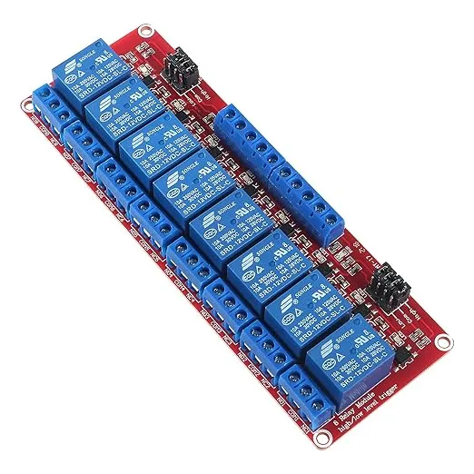 DC 12V Relay Module 8 Channel Relay Board with OPTO-Isolated High or Low Level Trigger