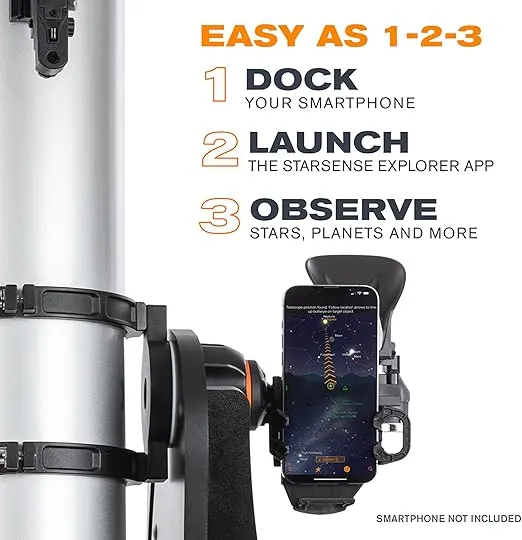 Celestron – StarSense Explorer 150mm Tabletop Dobsonian Smartphone App-Enabled Telescope – Works with StarSense App to Help You Find Nebulae, Planets & More – iPhone/Android Compatible