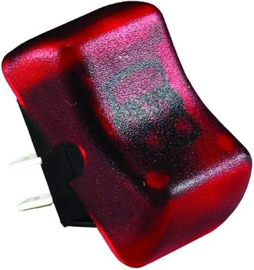 JR Products 12045 Red Illuminated On-Off Switch