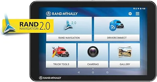 Rand McNally TND Tablet 85 8-inch GPS Truck Navigator with Built-in Dash Cam, Easy-to-Read Display and Custom Truck Routing, Black