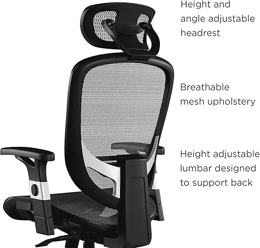 Union & Scale Flexfit Hyken Mesh Task Chair, Charcoal Gray, 2/Pack (UN59464V-CCVS)