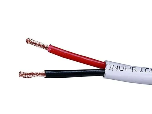 Monoprice Access Series 14 Gauge AWG CL2 Rated 4 Conductor Speaker Wire/ Cable - 250ft Fire Safety In Wall Rated, Jacketed In White PVC material 99.9% Oxygen-Free Pure Bare Copper