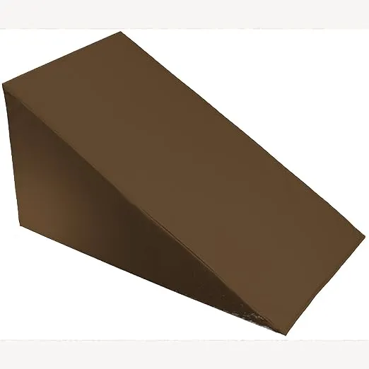 7”, 10”, 12”- inch Foam Bed Wedge Zippered Cover/Pillow Replacement Cover (24" X 24" X 10", Chocolate)