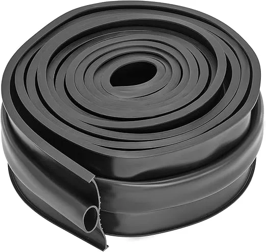 VEVOR Garage Door Seals Bottom Rubber, U Shape +O Ring Garage Door Weather Stripping, Universal Weatherproof Threshold Buffering Sealing Rubber, 5/16 inch T-Ends and 3 3/4 inch Width (16 Ft, Black)