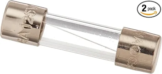 Bussmann BP/GMA-5A 5 Amp Glass Fast Acting Cartridge Fuse, 125V Carded UL Listed, 2-Pack, Pack of 1, No Color