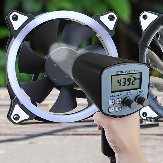 GAIN EXPRESS Accurate Digital Handheld Stroboscope with Wide Measurement Range, 50~12,000 FPM, for Equipment Fault Detection and Maintenance